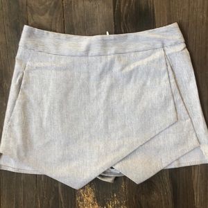 AQUA Striped Envelope Skort